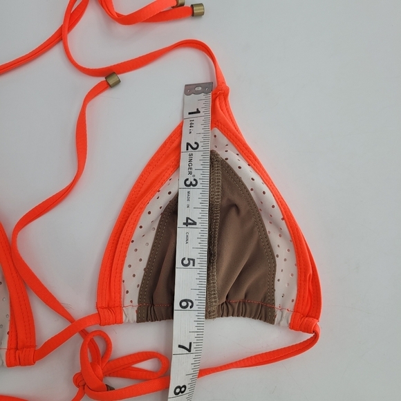 Vitamin A orange brown two peice bikini tid up top cheeky bottom Medium - Picture 8 of 8
